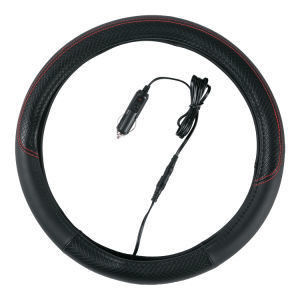 45W/PC Wattage preto PU aquecimento Volante de cobertura para carro automóvel 38cm de diâmetro