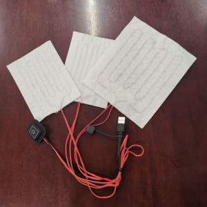 Fios de aquecimento de fibras compostas 5V USB almofadas elétricas flexíveis de aquecimento para coletes